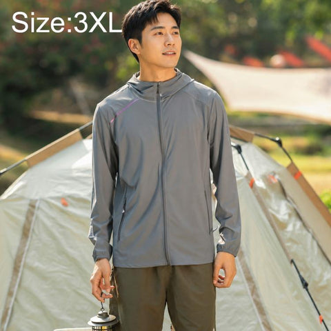 UPF50+ Lightweight Breathable Sun Protection Men Coat, M, L, XL, 2XL, 3XL, 4XL