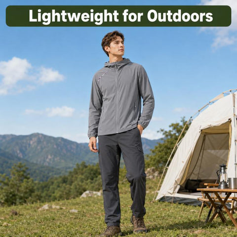 UPF50+ Lightweight Breathable Sun Protection Men Coat, M, L, XL, 2XL, 3XL, 4XL