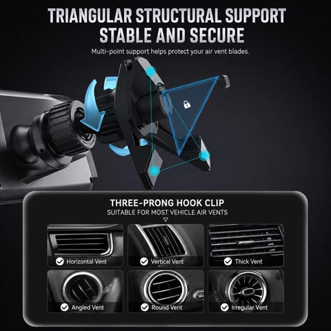 X01 2 In 1 Car Dual Coil 15W Wireless Charger Rotating Navigation Bracket, Bracket + Air Vent Base, Bracket + Dashboard Base, Bracket + Air Vent Base + Dashboard Base