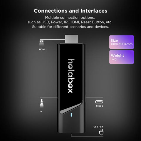 T600 HOLA BOX 4K UHD Android 11 TV Stick Amlogic S905Y4 2GB+16GB, EU Plug, US Plug, UK Plug, AU Plug