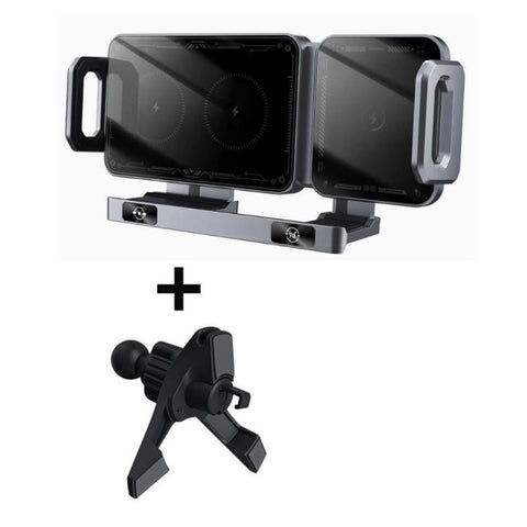 X06 Foldable Screen 15W Wireless Charger Rotating Navigation Bracket, Bat Bracket, Grey Bracket + Tripod, Black Bracket + Tripod, Black Bracket + Suction Cup, Only Black Bracket, Grey Bracket + Suction Cup, Only Grey Bracket