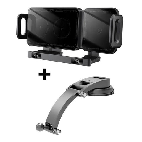 X06 Foldable Screen 15W Wireless Charger Rotating Navigation Bracket, Bat Bracket, Grey Bracket + Tripod, Black Bracket + Tripod, Black Bracket + Suction Cup, Only Black Bracket, Grey Bracket + Suction Cup, Only Grey Bracket