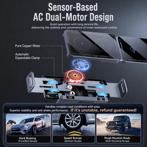 X06 Foldable Screen 15W Wireless Charger Rotating Navigation Bracket, Bat Bracket, Grey Bracket + Tripod, Black Bracket + Tripod, Black Bracket + Suction Cup, Only Black Bracket, Grey Bracket + Suction Cup, Only Grey Bracket