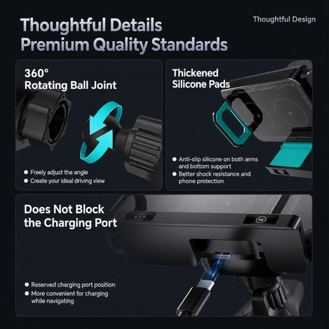 X06 Foldable Screen 15W Wireless Charger Rotating Navigation Bracket, Bat Bracket, Grey Bracket + Tripod, Black Bracket + Tripod, Black Bracket + Suction Cup, Only Black Bracket, Grey Bracket + Suction Cup, Only Grey Bracket