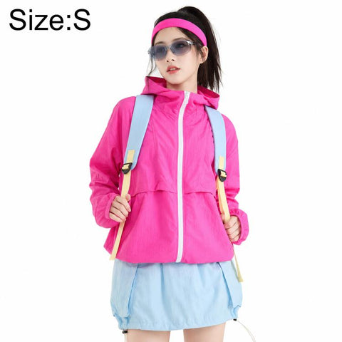 UPF50+ Cooling Fiber Lightweight Breathable Sun Protection Coat, S, M, L