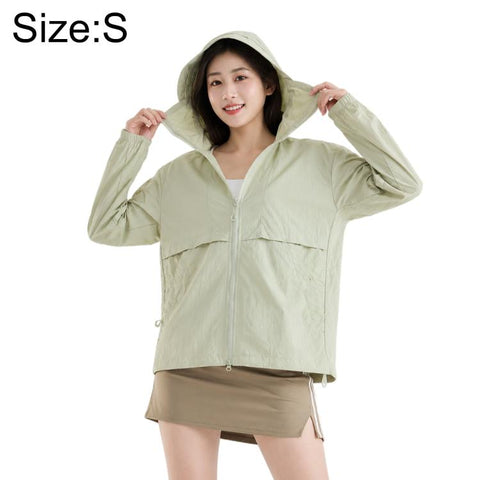 UPF50+ Cooling Fiber Lightweight Breathable Sun Protection Coat, S, M, L