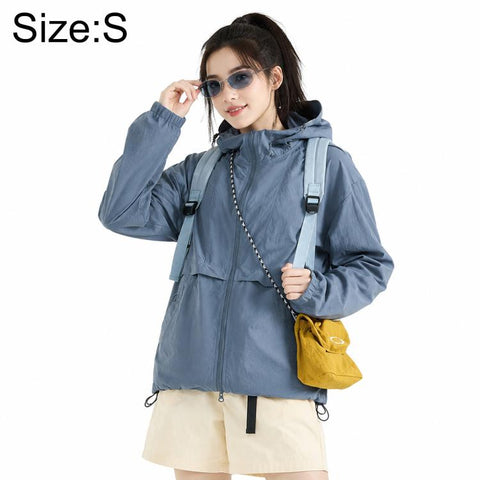 UPF50+ Cooling Fiber Lightweight Breathable Sun Protection Coat, S, M, L