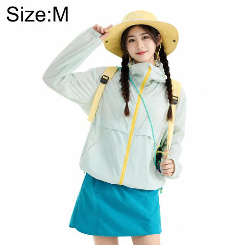 UPF50+ Cooling Fiber Lightweight Breathable Sun Protection Coat, S, M, L