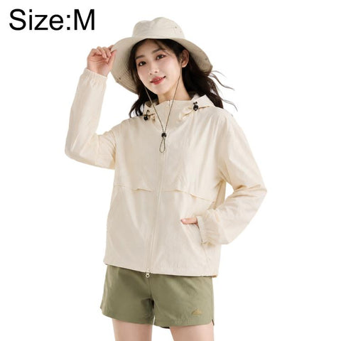 UPF50+ Cooling Fiber Lightweight Breathable Sun Protection Coat, S, M, L