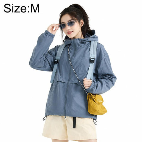 UPF50+ Cooling Fiber Lightweight Breathable Sun Protection Coat, S, M, L
