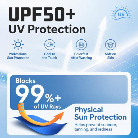 UPF50+ Cooling Fiber Lightweight Breathable Sun Protection Coat, S, M, L