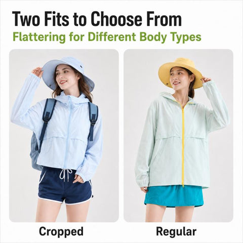 UPF50+ Cooling Fiber Lightweight Breathable Sun Protection Coat, S, M, L