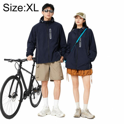 UPF50+ Lightweight Breathable Sun Protection Coat with Black Rubber Brim Hood, S, M, L, XL, 2XL, 3XL