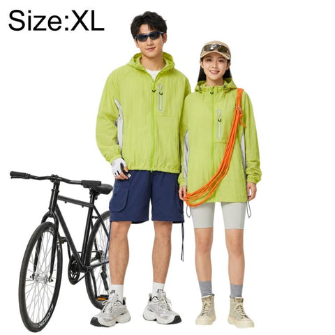 UPF50+ Lightweight Breathable Sun Protection Coat with Black Rubber Brim Hood, S, M, L, XL, 2XL, 3XL