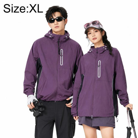 UPF50+ Lightweight Breathable Sun Protection Coat with Black Rubber Brim Hood, S, M, L, XL, 2XL, 3XL