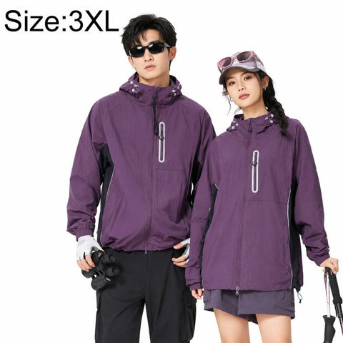 UPF50+ Lightweight Breathable Sun Protection Coat with Black Rubber Brim Hood, S, M, L, XL, 2XL, 3XL