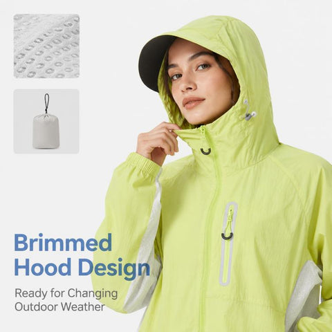UPF50+ Lightweight Breathable Sun Protection Coat with Black Rubber Brim Hood, S, M, L, XL, 2XL, 3XL
