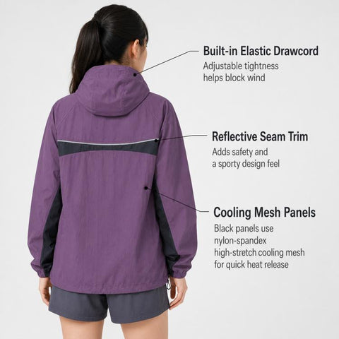 UPF50+ Lightweight Breathable Sun Protection Coat with Black Rubber Brim Hood, S, M, L, XL, 2XL, 3XL