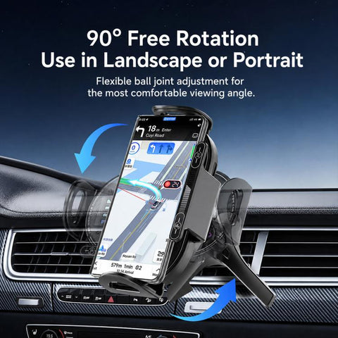 A3 15W Car Electric Wireless Fast Charging Rotating Bracket, A3 Bracket + Air Vent Base, A3 Bracket + Suction cup, A3 Bracket + Dual Base