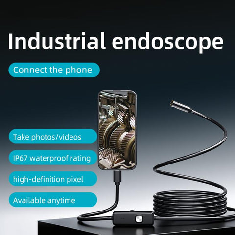 AN112T Type-C IP67 8LEDs 8mm Industry Digital Endoscope, 1m Flexible Cable, 2m Flexible Cable, 3.5m Flexible Cable, 5m Flexible Cable, 10m Flexible Cable, 1m Hard Cable, 2m Hard Cable, 3.5m Hard Cable, 5m Hard Cable, 10m Hard Cable