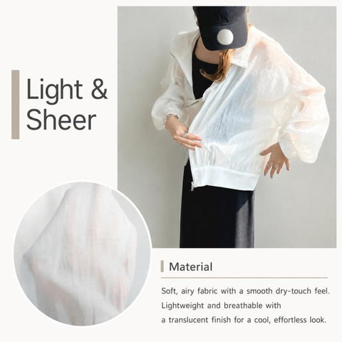 Lightweight Hooded Sun Protection Women Coat, Free Size