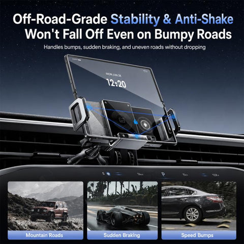 Y10 Car Adjustable Coil 15W Wireless Charger Rotating Navigation Bracket, Y10 (Black), Y10 (Silver)