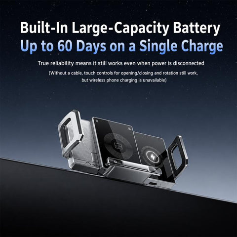 Y10 Car Adjustable Coil 15W Wireless Charger Rotating Navigation Bracket, Y10 (Black), Y10 (Silver)