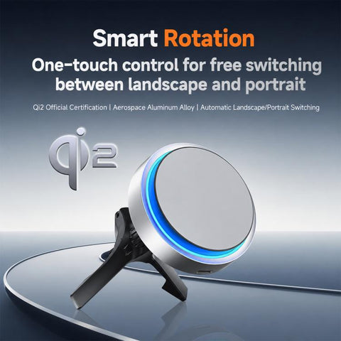 AC01 Rotating Magnetic Wireless Charging Car Air Vent Phone Holder