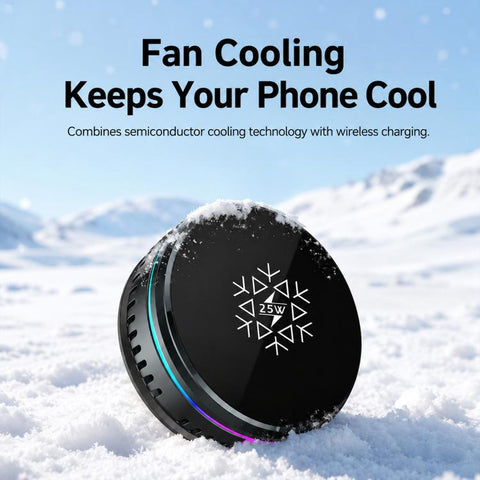 S35 Magnetic Cooling 25W Wireless Fast Charger Car Air Outlet Holder, S35