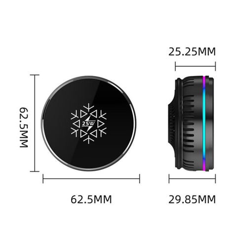 S35 Magnetic Cooling 25W Wireless Fast Charger Car Air Outlet Holder, S35