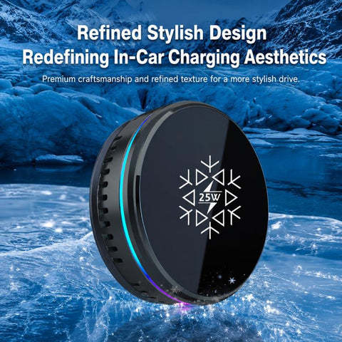 S35 Magnetic Cooling 25W Wireless Fast Charger Car Air Outlet Holder, S35