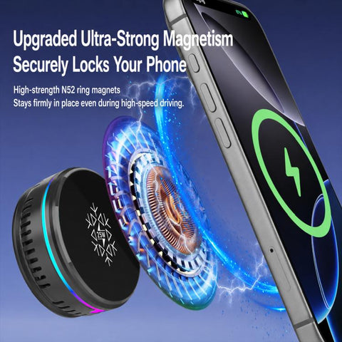 S35 Magnetic Cooling 25W Wireless Fast Charger Car Air Outlet Holder, S35