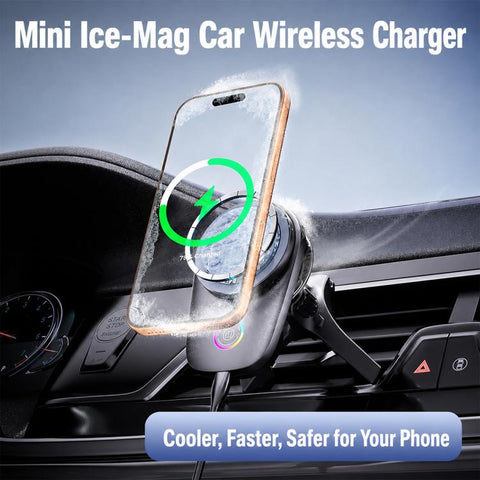 T16 Rotating Magnetic Wireless Charging Car Air Vent Phone Holder, T16