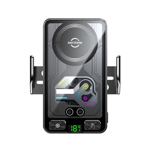 A8 Cooling Wireless Charger Car Air Outlet Holder With Digital display screen