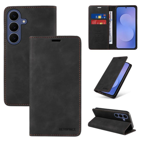 BETOPNICE Suction RFID Anti-theft Leather Phone Case, For Galaxy S26 FE 5G