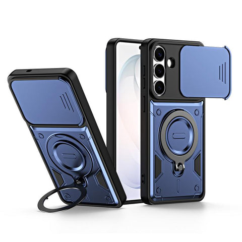 Ring Holder Lens Slide Cover Phone Case, For Galaxy S26+ 5G, For Galaxy S26 Ultra 5G, For Galaxy S26 5G