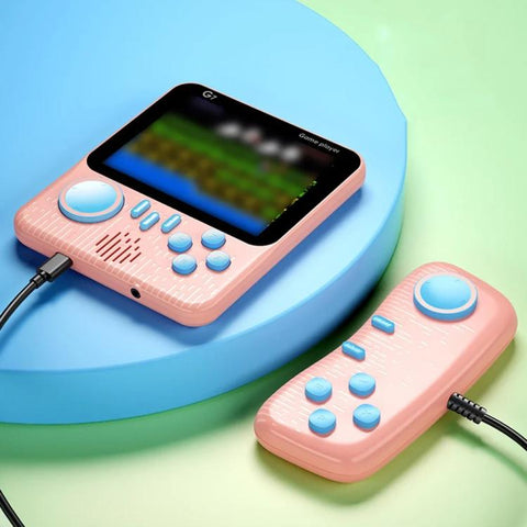 G7 3.5 inch Screen Portable Retro Nostalgic Games Console Built-in 666 Games, Single, Double
