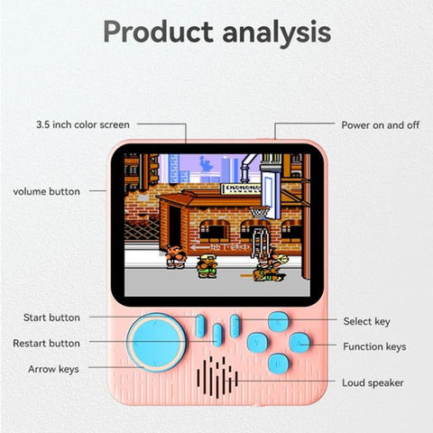 G7 3.5 inch Screen Portable Retro Nostalgic Games Console Built-in 666 Games, Single, Double