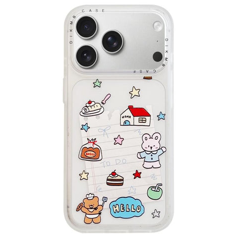 Skin Feel Frosted Cartoon Sticker Acrylic Phone Case, For iPhone 18 Pro / 17 Pro, For iPhone 18 Pro Max / 17 Pro Max, For iPhone 17, For iPhone 16 Pro Max, For iPhone 16 Pro, For iPhone 16