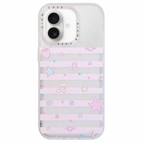 Skin Feel Frosted Cartoon Sticker Acrylic Phone Case, For iPhone 18 Pro / 17 Pro, For iPhone 18 Pro Max / 17 Pro Max, For iPhone 17, For iPhone 16 Pro Max, For iPhone 16 Pro, For iPhone 16