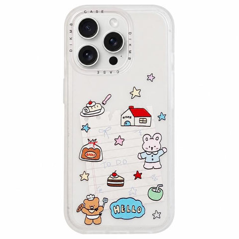 Skin Feel Frosted Cartoon Sticker Acrylic Phone Case, For iPhone 18 Pro / 17 Pro, For iPhone 18 Pro Max / 17 Pro Max, For iPhone 17, For iPhone 16 Pro Max, For iPhone 16 Pro, For iPhone 16