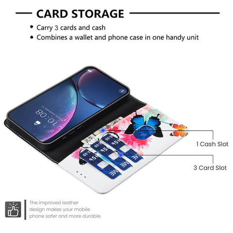 Colored Drawing Pattern Vegan Leather Phone Case, For Galaxy S26 FE 5G