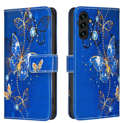 Colored Drawing Pattern Vegan Leather Phone Case, For Galaxy S26 FE 5G