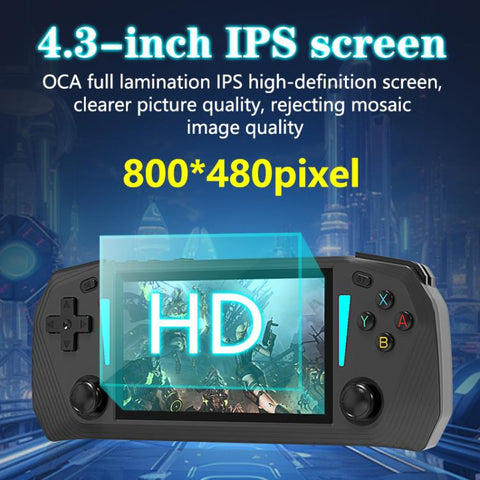 G33 4.3-inch IPS OLED Handheld Game Console Supports Two-Player Battles, 64G