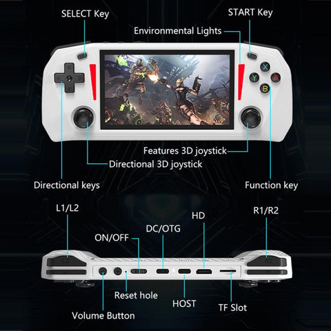 G33 4.3-inch IPS OLED Handheld Game Console Supports Two-Player Battles, 64G