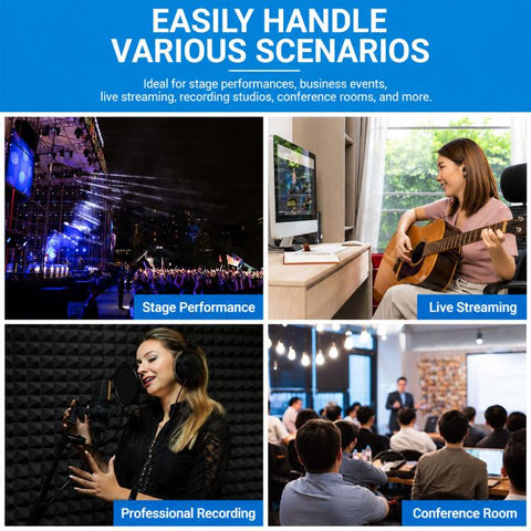 F-5A Multi-function Professional 5-way Recording Mixer Bluetooth Live Streaming Sound Card, EU Plug, UK Plug, US Plug