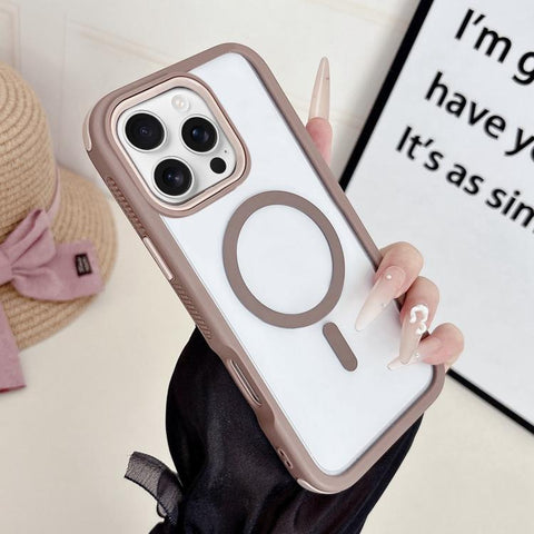 Cool 3 in 1 Magnetic Anti-slip Edge Phone Case, For iPhone 16 Pro Max, For iPhone 16 Pro, For iPhone 16 Plus, For iPhone 16