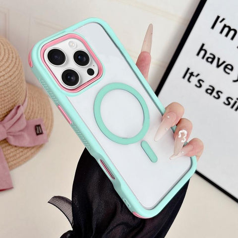 Cool 3 in 1 Magnetic Anti-slip Edge Phone Case, For iPhone 16 Pro Max, For iPhone 16 Pro, For iPhone 16 Plus, For iPhone 16