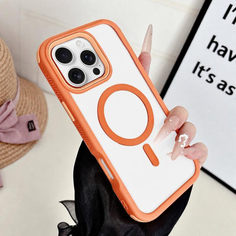 Cool 3 in 1 Magnetic Anti-slip Edge Phone Case, For iPhone 16 Pro Max, For iPhone 16 Pro, For iPhone 16 Plus, For iPhone 16