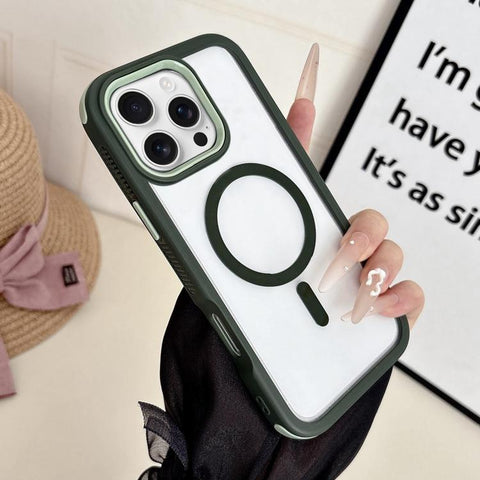 Cool 3 in 1 Magnetic Anti-slip Edge Phone Case, For iPhone 16 Pro Max, For iPhone 16 Pro, For iPhone 16 Plus, For iPhone 16